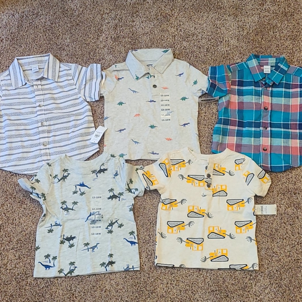 Set of five Old Navy toddler boys shirts